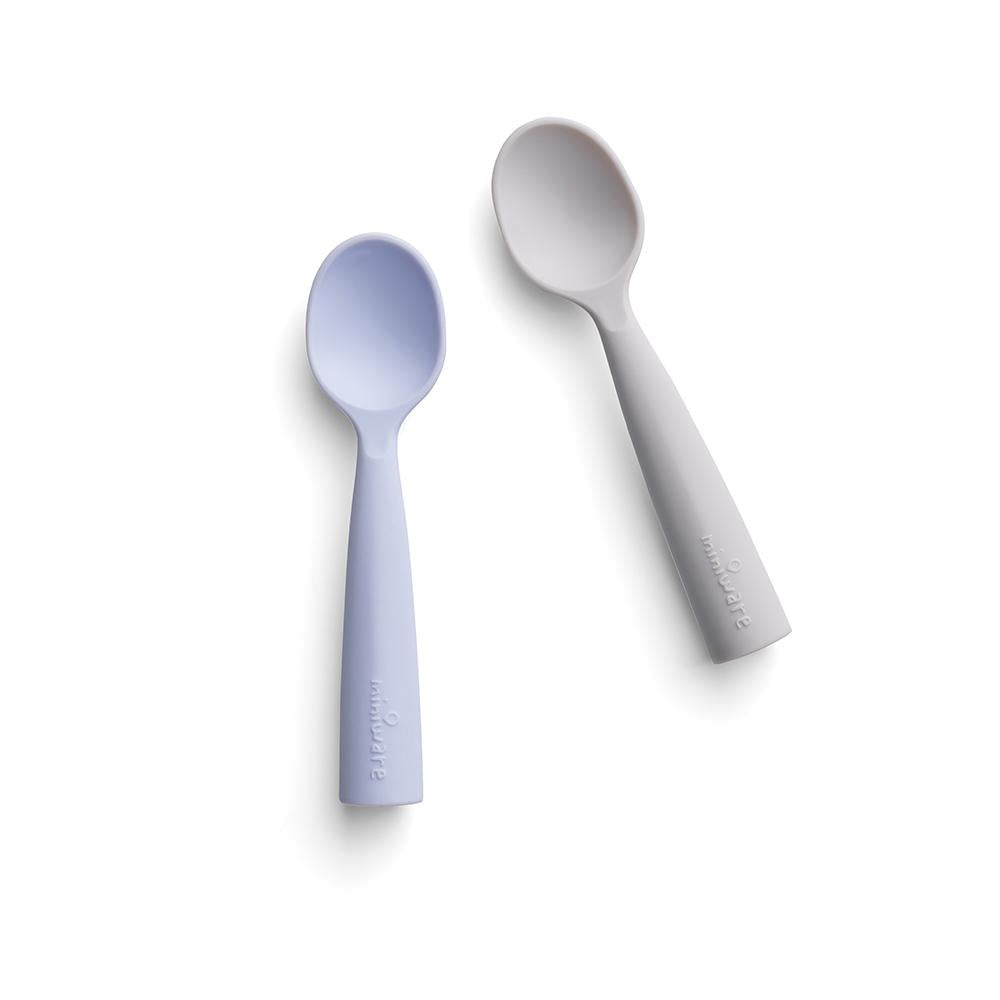 Miniware Training Spoon Set - Grey + Lavender