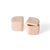 Miniware Grow Bento in Chrome with 2 silipods in Peach