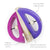 Tegu Swivel Bugs Pink & Purple Magnetic Wooden Blocks