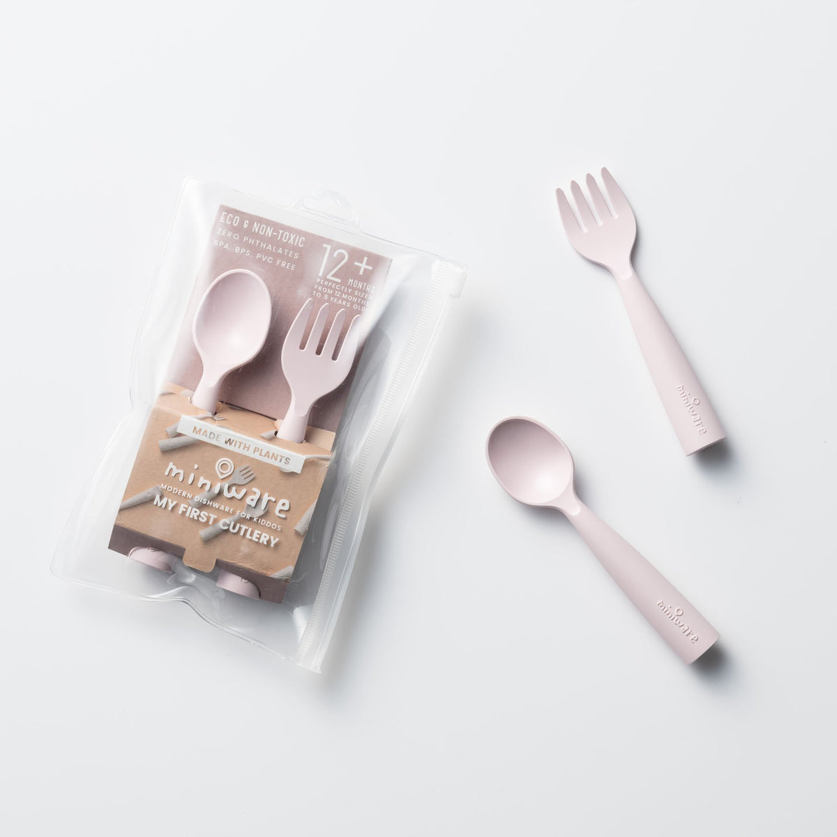 Miniware My First Cutlery Set in PLA Cotton Candy