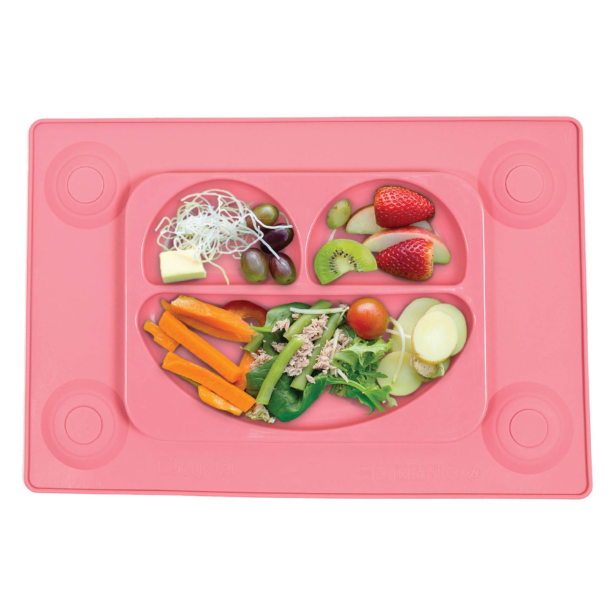 EasyTots EasyMat 防滑矽膠餐盤套裝 - Pink