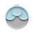 Miniware Healthy Meal Set - PLA Smart Divider Suction Plate in Grey + Silicone Divider in Aqua