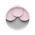 Miniware Healthy Meal Set - PLA Smart Divider Suction Plate in Grey + Silicone Divider in Cotton Candy