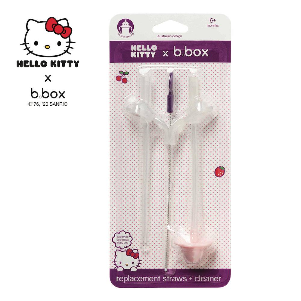 b.box x Hello Kitty Sippy Cup Replacement Straw and Cleaning Kit - Candy Floss