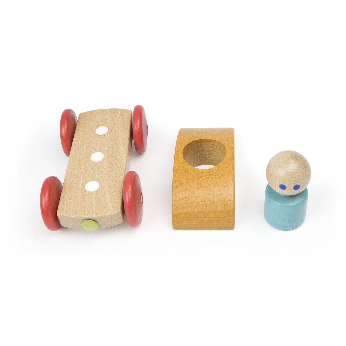 Tegu Magnetic Racers Orange Racers Wooden Blocks