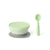 Miniware First Bite Set - PLA Cereal Suction Bowl + Silicone Spoon and Cover in Key Lime