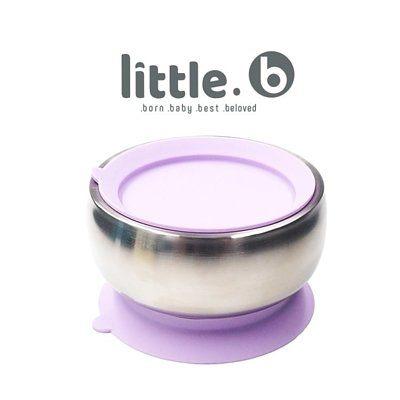 little.b Double-Layer 316 Stainless Steel Suction Bowl - Purple