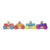 Tegu Magnetic Racers Orange Racers Wooden Blocks