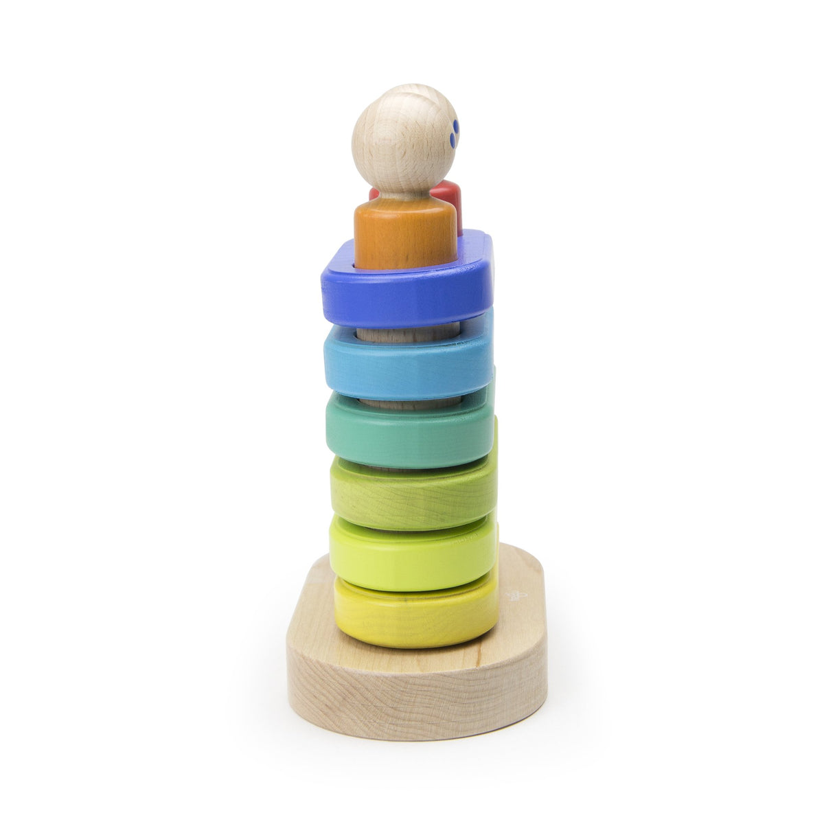 Tegu Floating Stacker Blue &amp; Green Magnetic Wooden Blocks