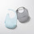 Miniware Roll & Lock bib (Set of 2) - Silicone Bib in Aqua + Grey