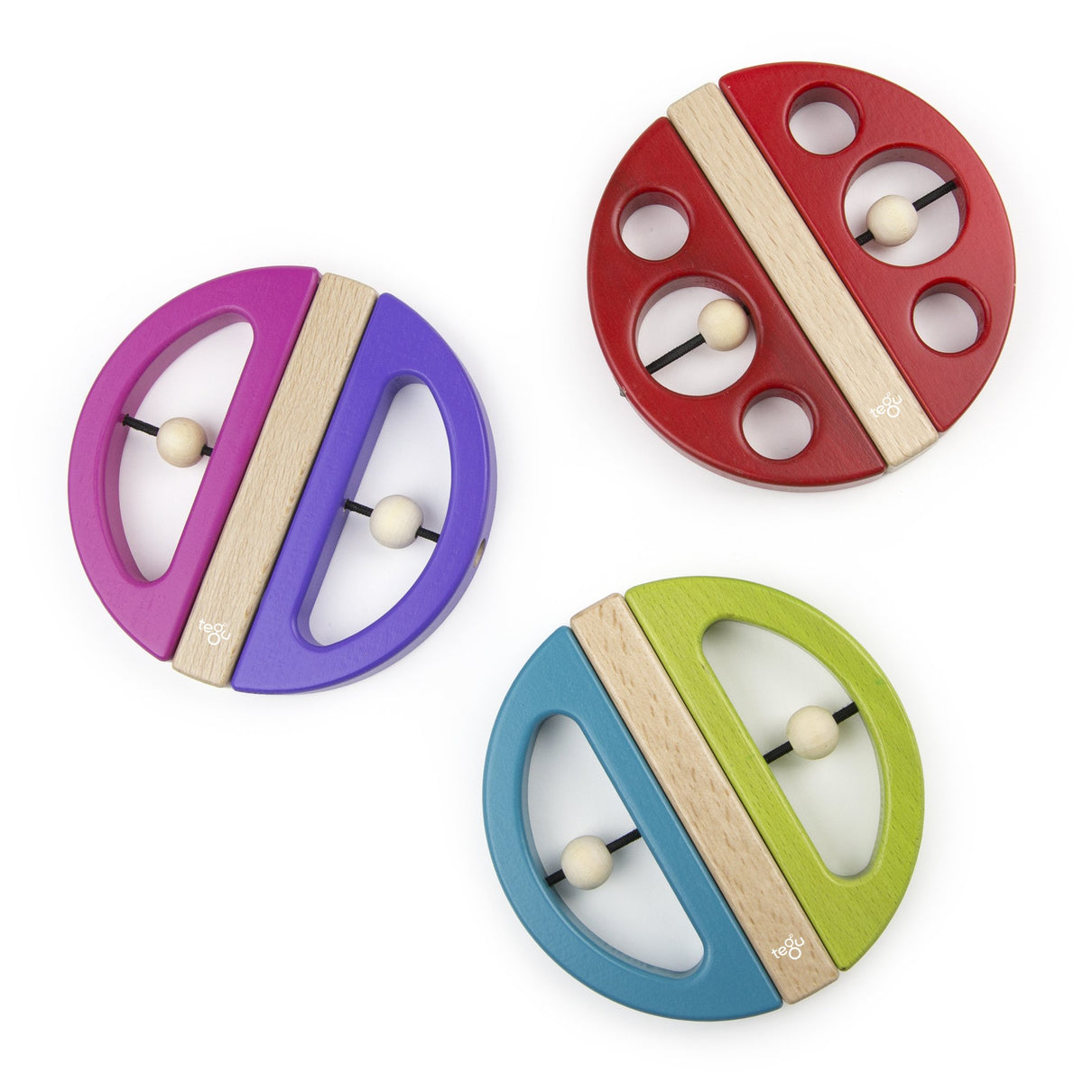 Tegu Swivel Bugs Green &amp; Teal Magnetic Wooden Blocks