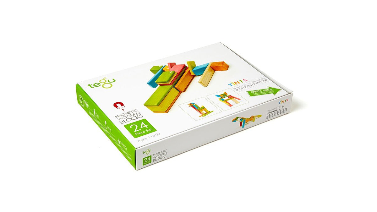 Tegu Tints Magnetic Wooden Block 24 Pieces