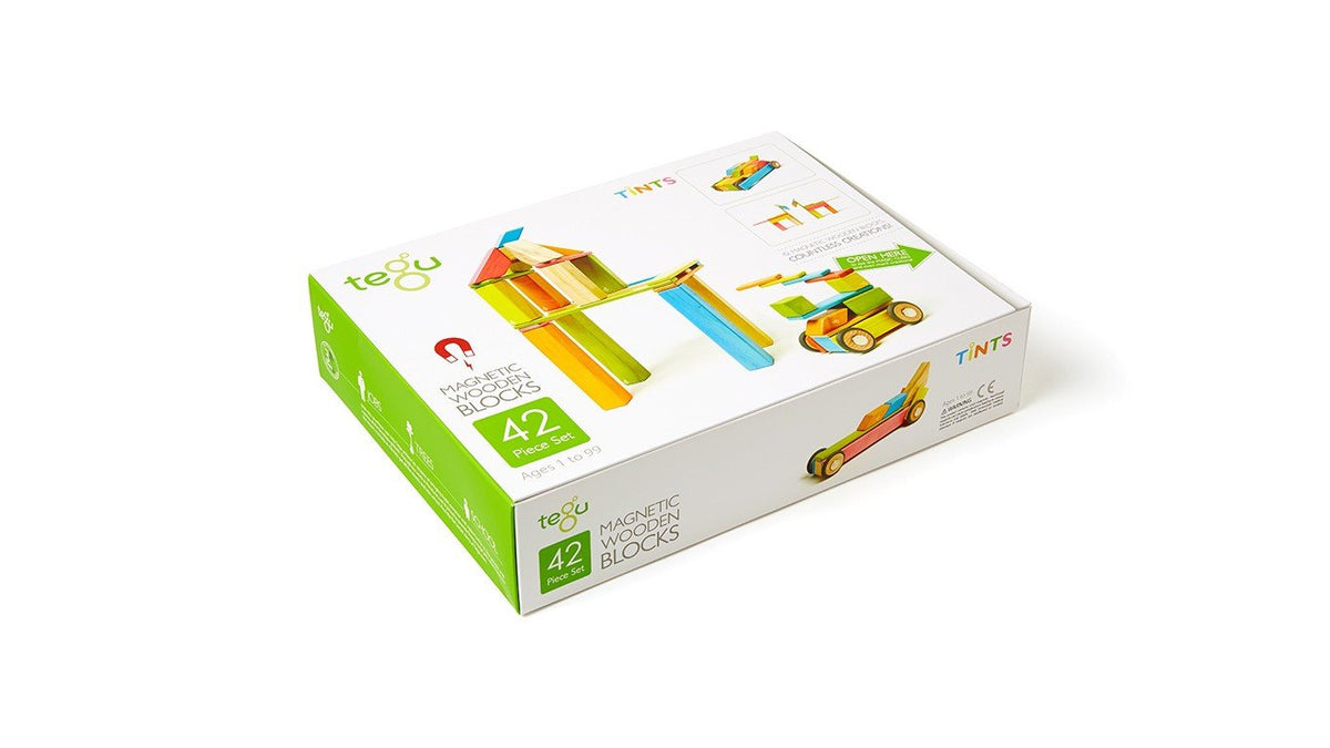 Tegu Tints Magnetic Wooden Block 42 Pieces