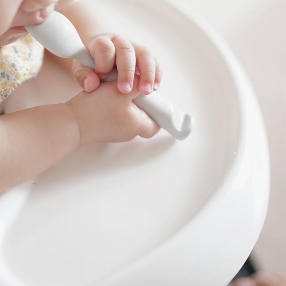 Miniware Training Spoon Set - Grey + Cotton Candy