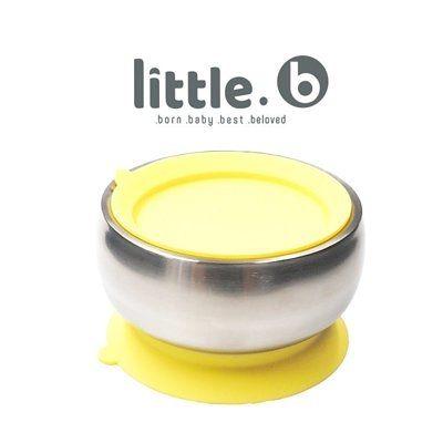 little.b 316雙層不鏽鋼吸盤碗 - Yellow