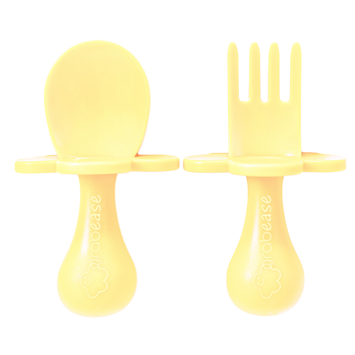 Grabease Fork and Spoon Set Light Yellow