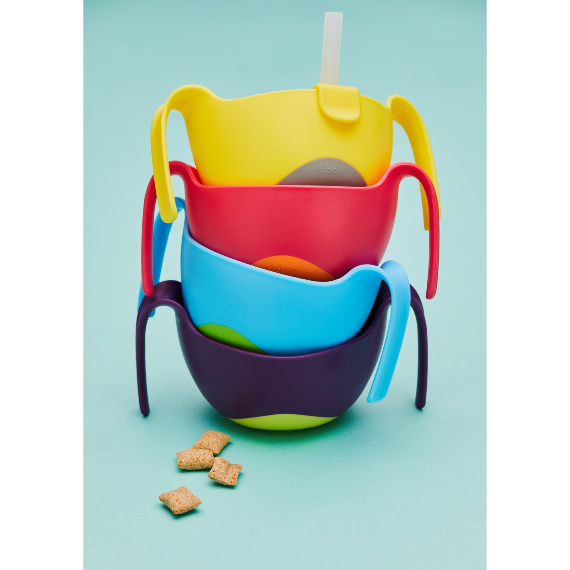 b.box 3 in 1 Bowl and Straw - Ocean Breeze