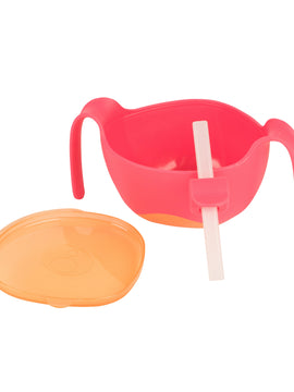 b.box Bowl and Straw XL - Strawberry Shake