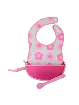 b.box Travel Bib - Pink Flower Power