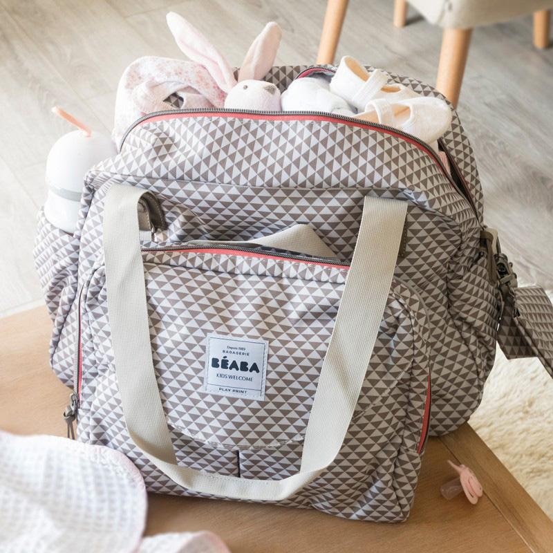 BEABA Changing Bag Geneve II Playprint Grey Mighty Rabbit