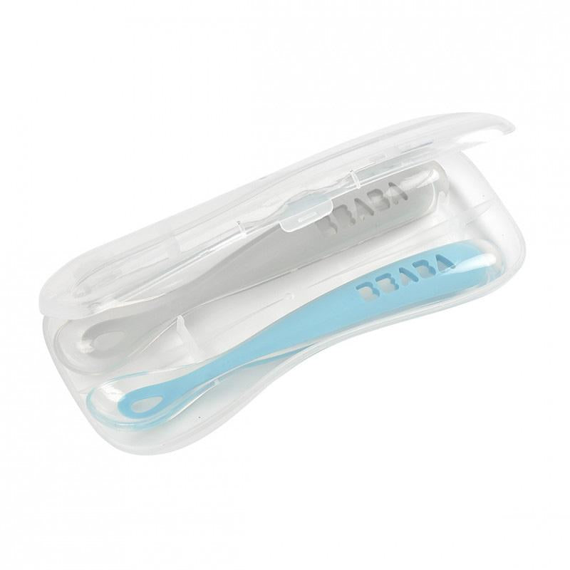 beaba-set-2-1st-age-silicon-spoon-transport-box-grey-blue  (1)