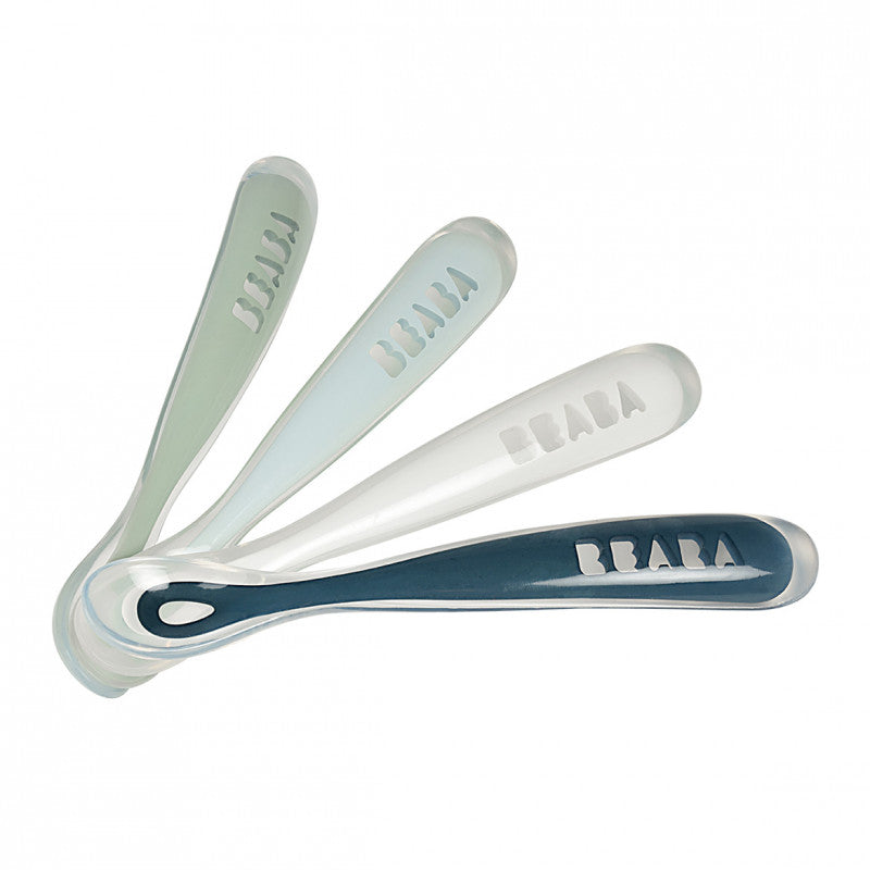 BEABA 1st Age Silicone Spoons Storm - Set of 4