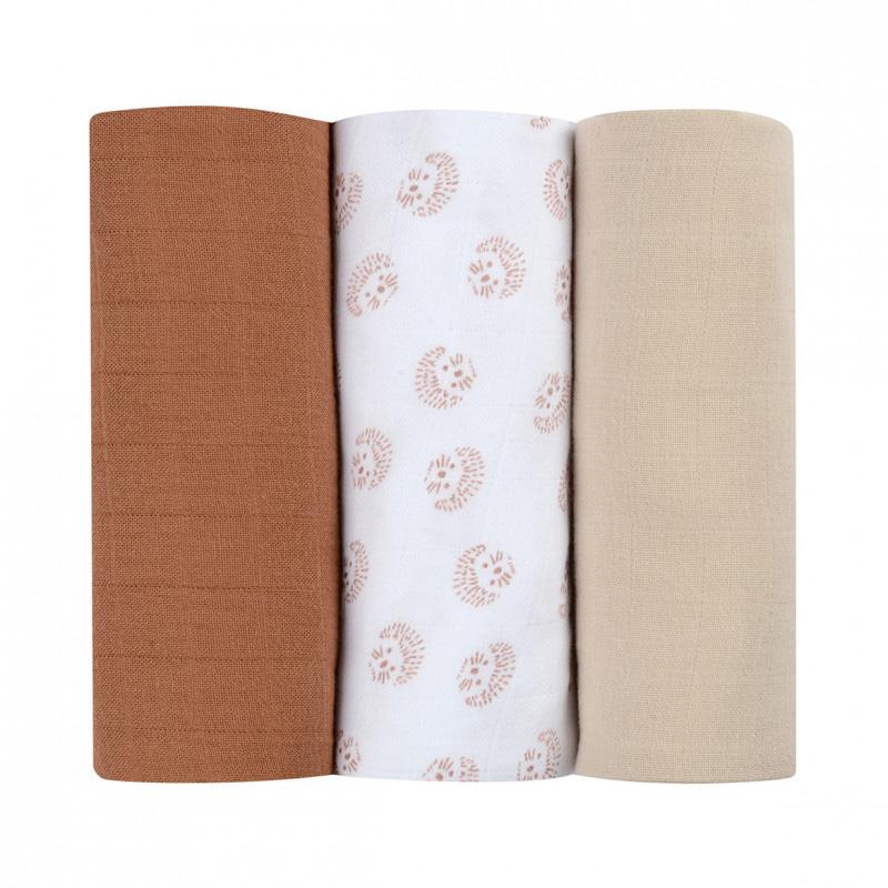 beaba-set-of-3-cotton-muslin-wraps-hedgedog-brown (1)