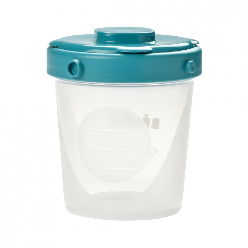 BEABA Clip Portions - 2nd Age/200ml Blue / Neon - Set of 6