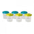 BEABA Clip Portions - 2nd Age/200ml Blue / Neon - Set of 6