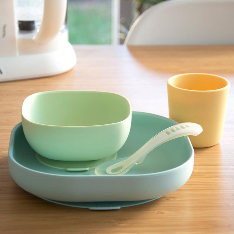 beaba-silicone-dinner-set-yellow (2)