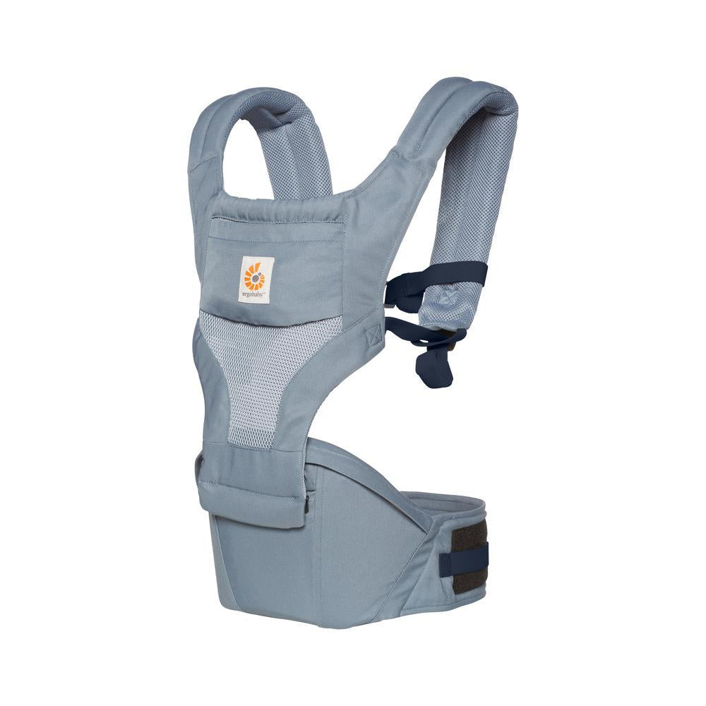 ergobaby hip seat carrier Ergobaby 6-Position Hip Seat Cool Air Mesh Baby Carrier - Oxford Blue