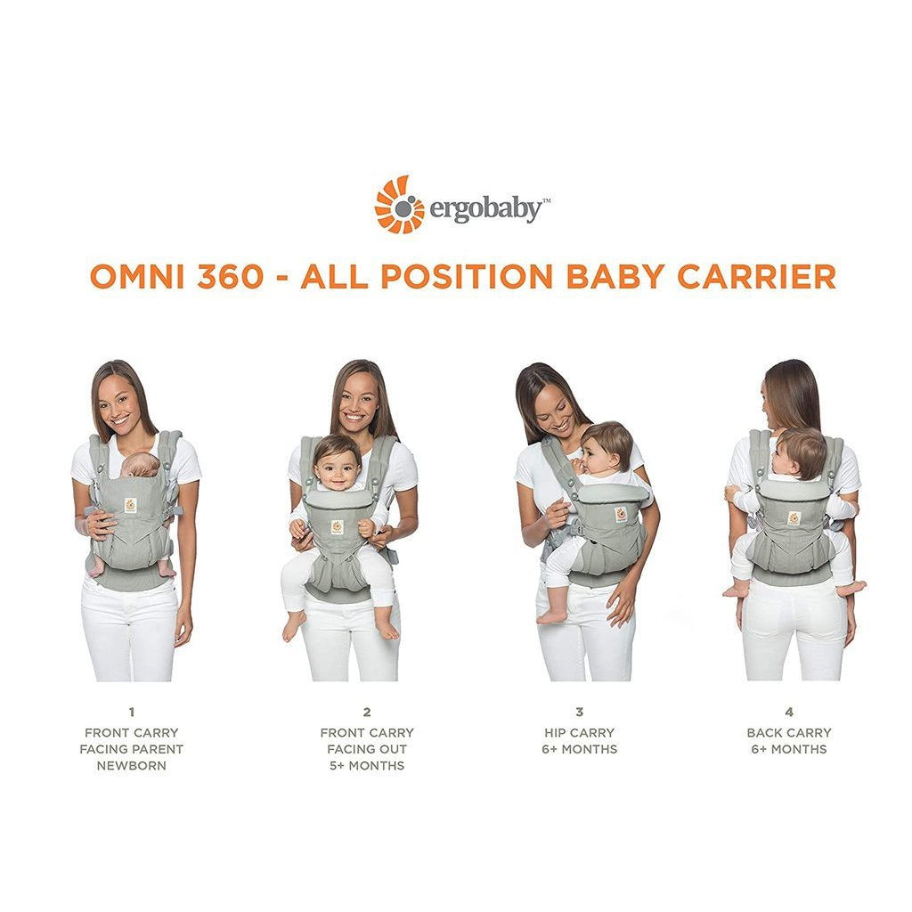 Ergobaby Omni 360 Cool Air Mesh Baby Carrier - Carbon Grey