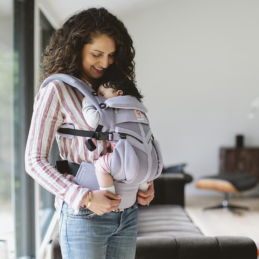 Ergobaby Omni 360 Cool Air Mesh Baby Carrier - Lilac Grey - Mighty