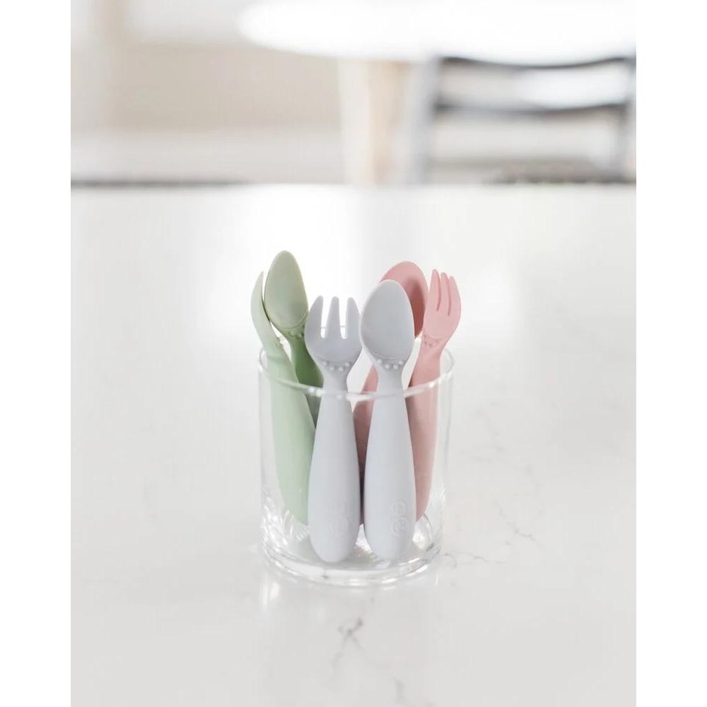 Ezpz - Mini Utensils (Spoon + Fork) - Blush