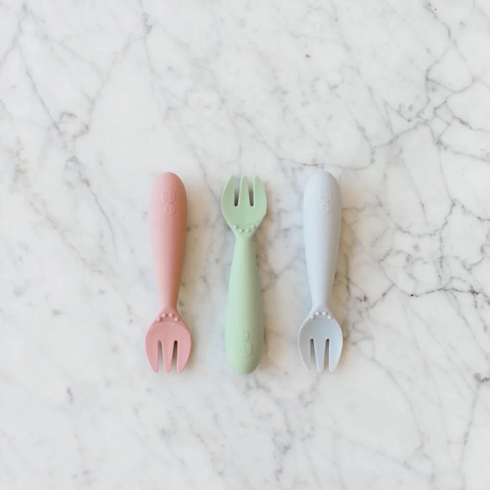 Ezpz - Mini Utensils (Spoon + Fork) - Blush