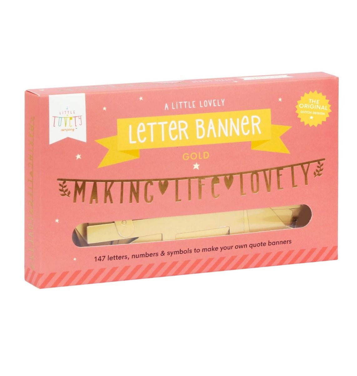 A Little Lovely Company Letter Banner - Gold