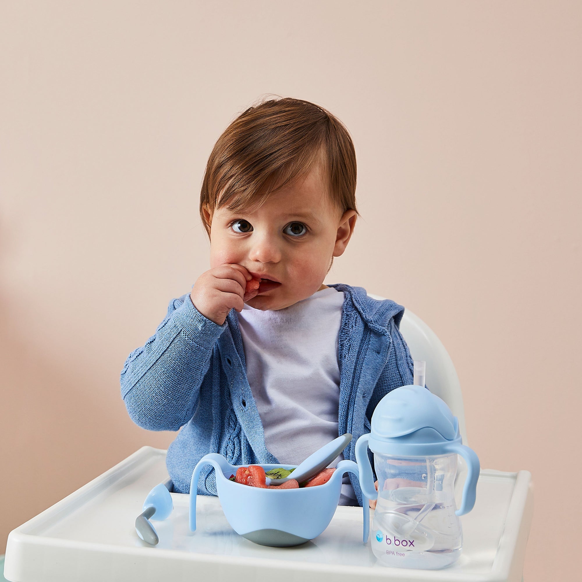 b.box Cutlery Set - Gelato Blue - Bubblegum