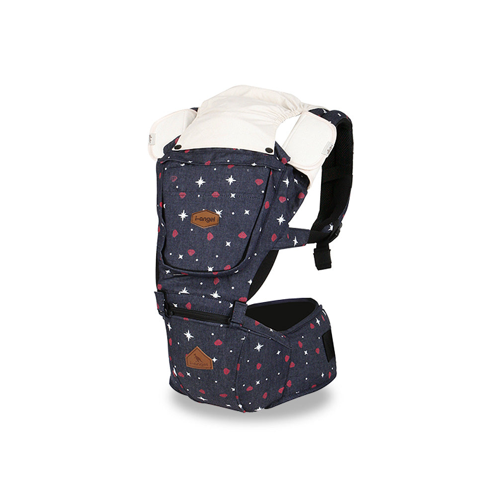 i-angel 2-in-1 DENIM Hipseat Carrier - Red Diamond