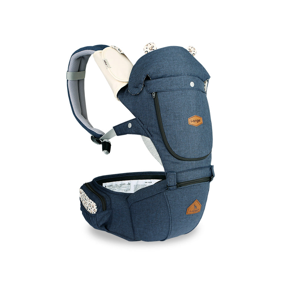 i-angel 2-in-1 HELLO Hipseat Carrier - Melange Navy