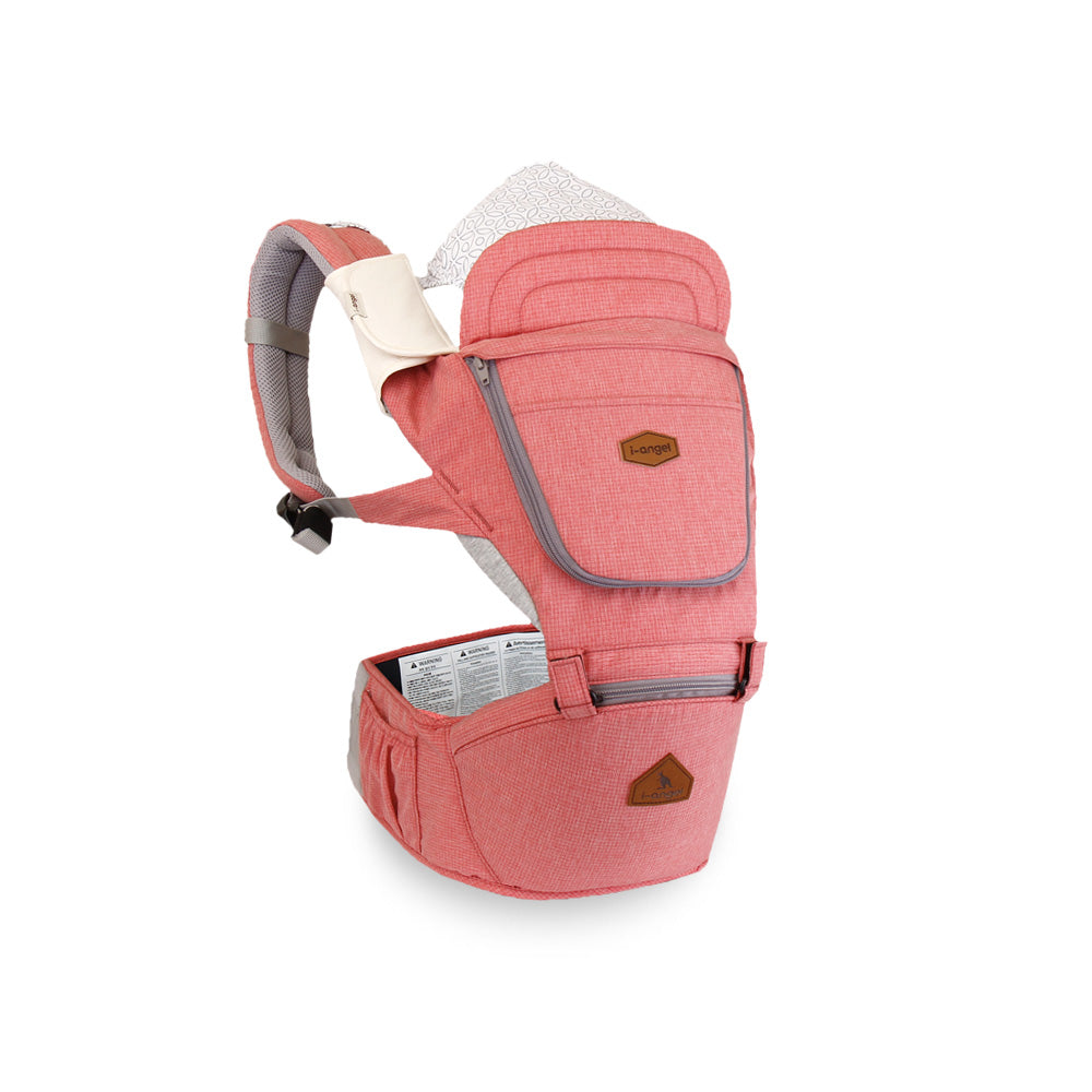 i angel 2 in 1 LIGHT Hipseat Carrier Check Red Mighty Rabbit