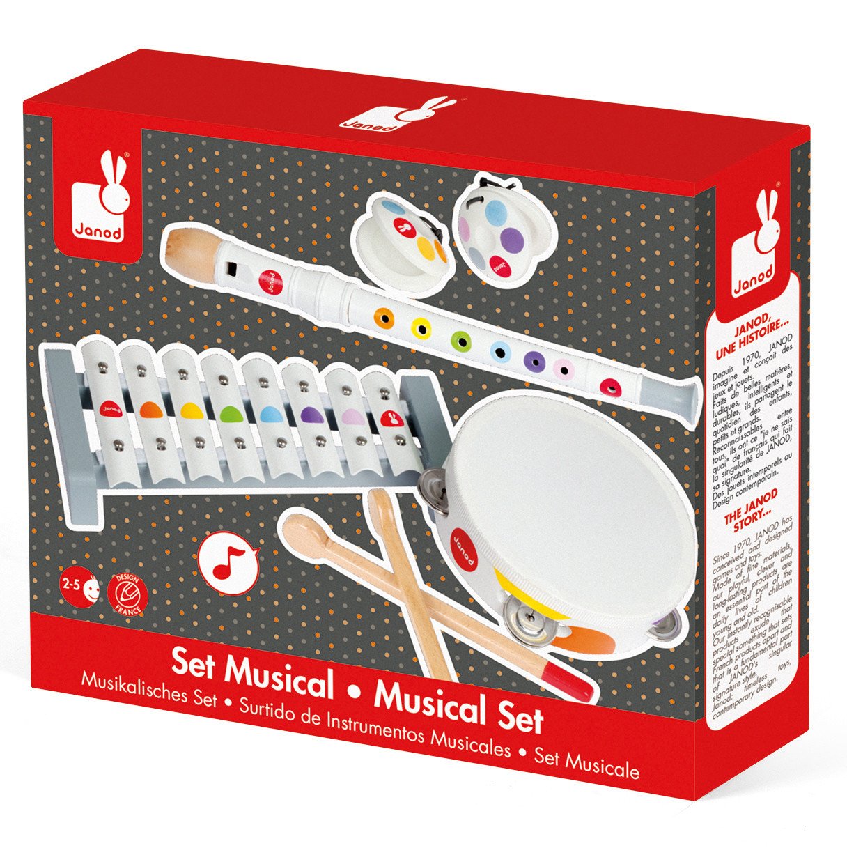 Janod confetti musical set outlet