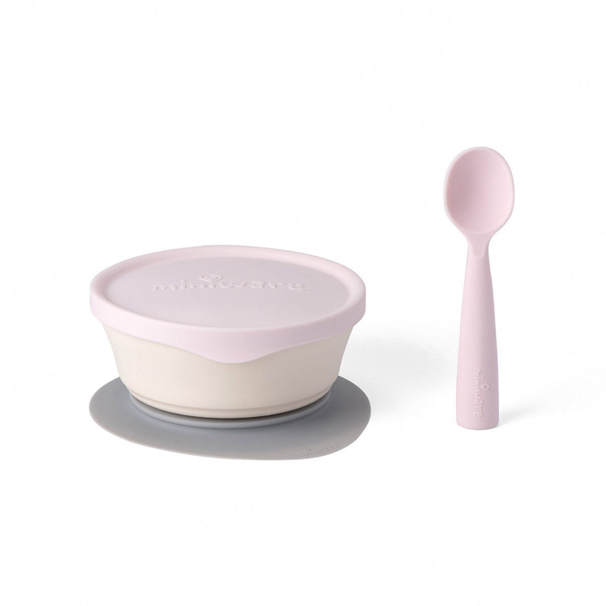 miniware-first-bite-set-pla-cereal-suction-bowl-vanilla-+-silicone-spoon-and-cover-in-cotton-candy- (8)