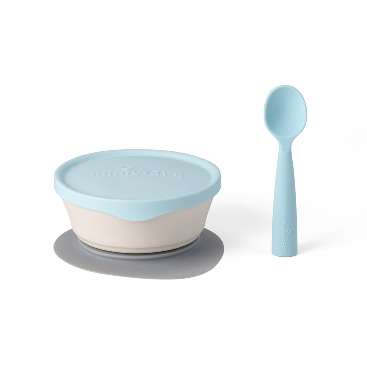 miniware-first-bite-set-pla-cereal-suction-bowl-vanilla-silicone-spoon-and-cover-in-aqua- (2)