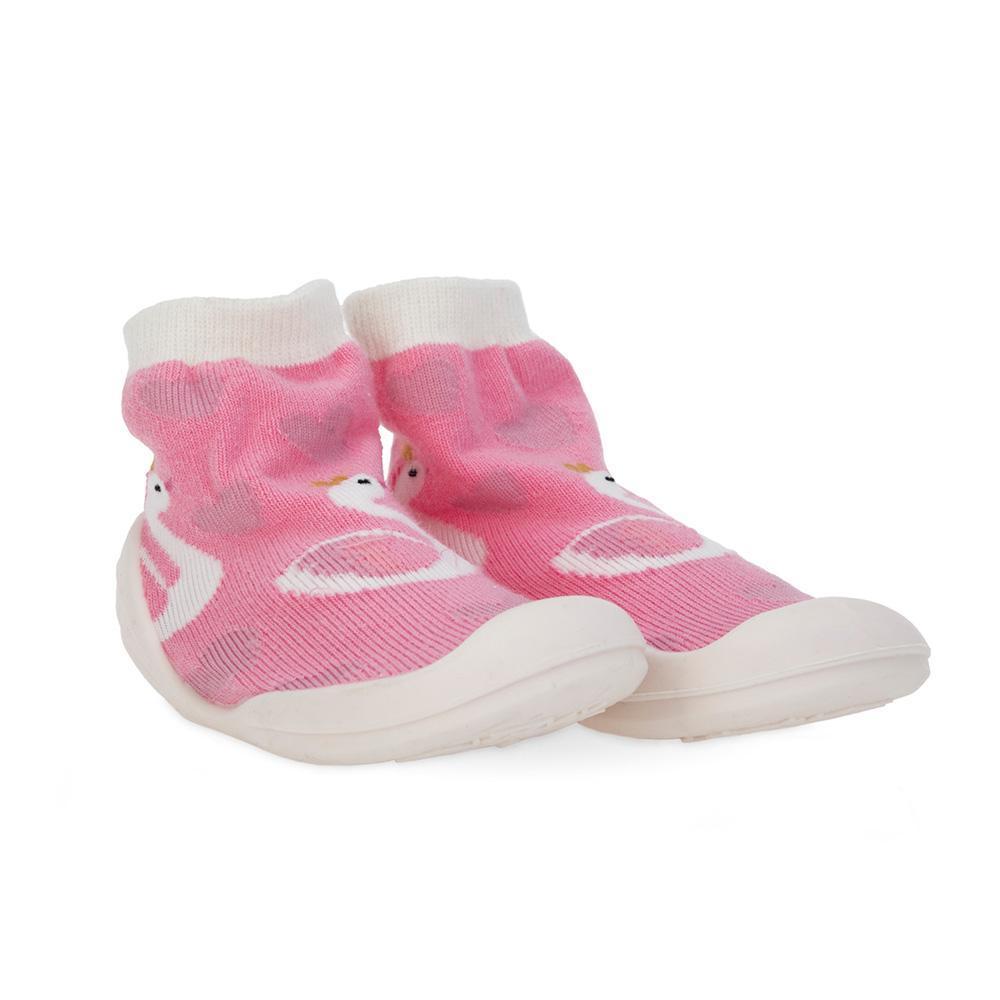 Nuby Snekz Sock &amp; Shoe - Pink Swan
