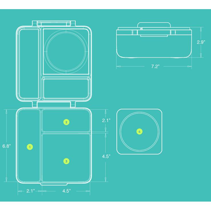 OmieBox Insulated Hot & Cold Bento Box - Blue Sky - Mighty Rabbit