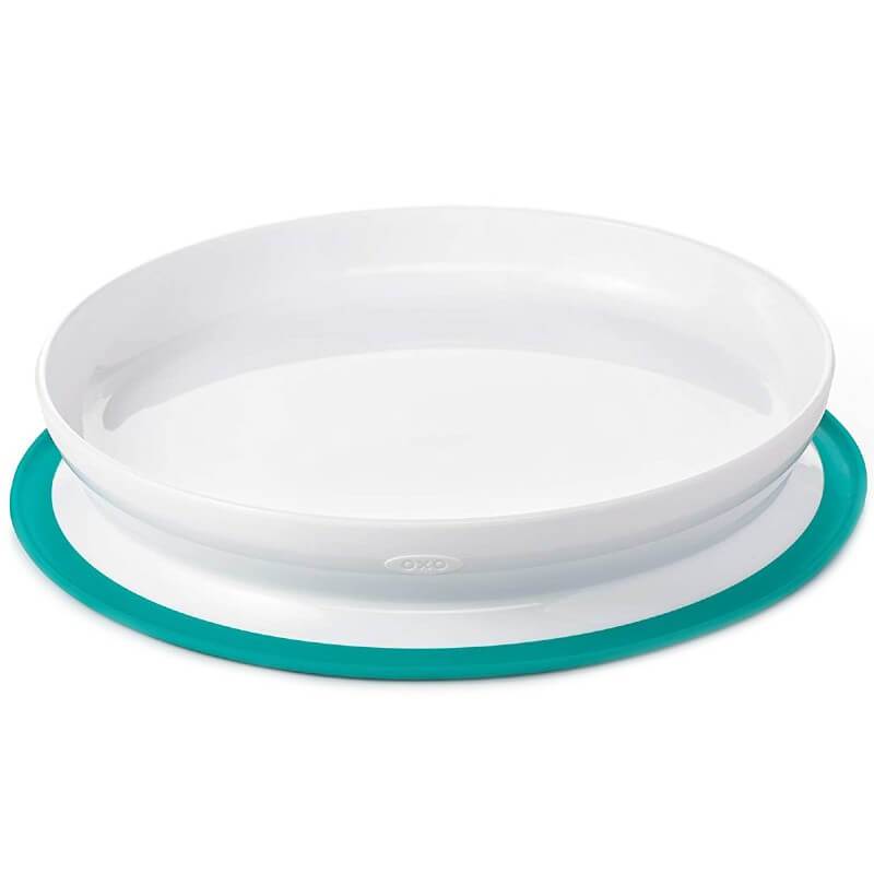 oxo tot-stick-&amp;-stay-suction-plate-teal- (1)