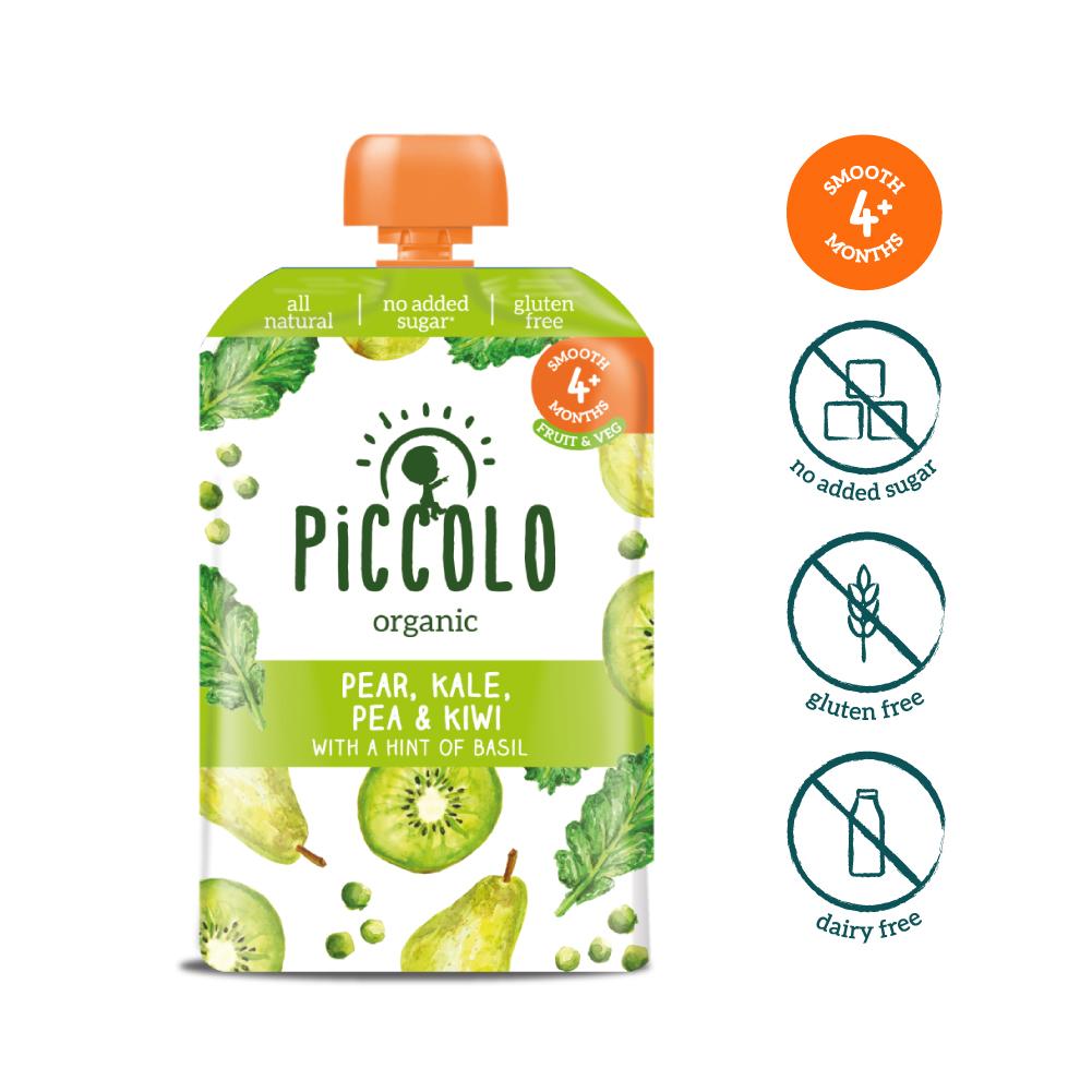 Piccolo Organic Kale, Kiwi Peas Pear 100g Mighty Rabbit