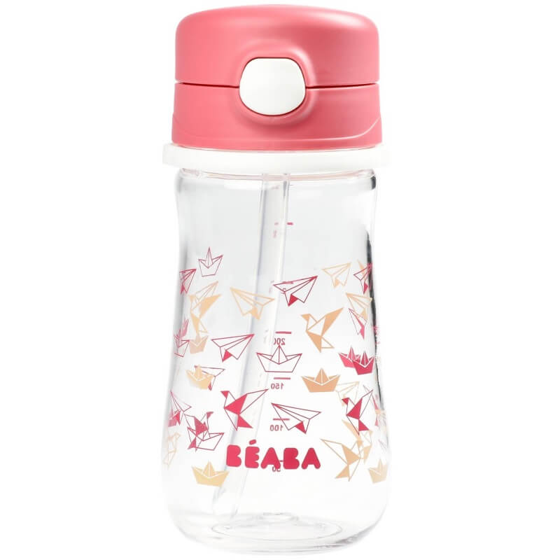 BEABA Straw Cup 350ml - Dark Pink