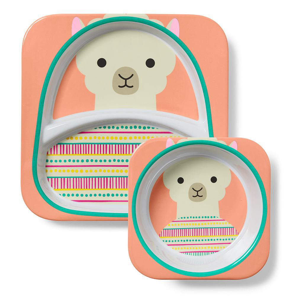 Skip Hop Zoo Melamine Set Llama Mighty Rabbit