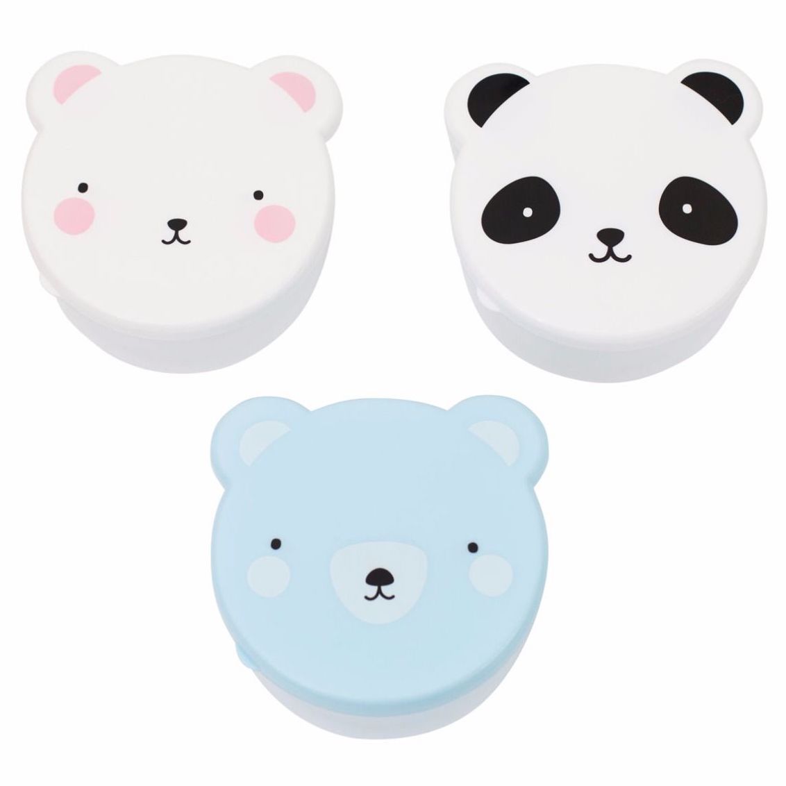 A Little Lovely Company Snack Box Bear Pink
